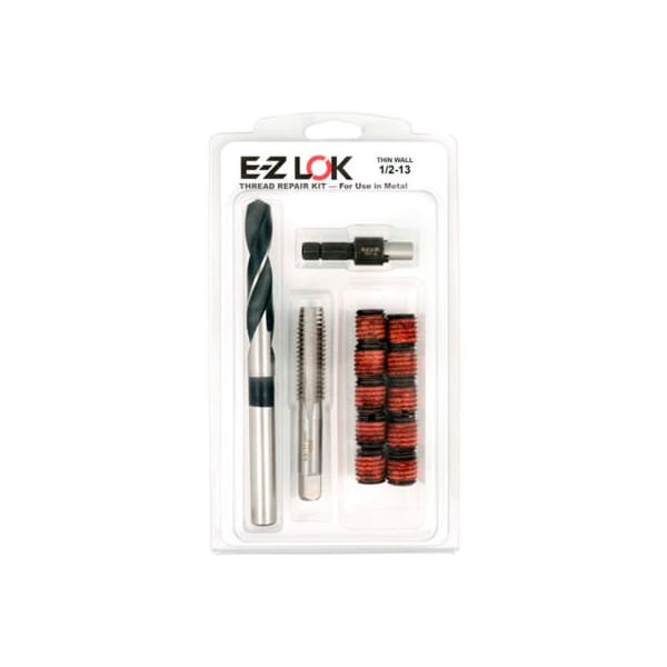 E-Z Lok Thread Repair Kit, Self Locking Thread Inserts, 1/2"-13x5/8"-11, Steel EZ-310-8 - main